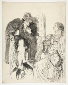 Král Ludvík XI. – dějství III, scéna III, král Jindřich VI. (část III) od Edwin Austin Abbey