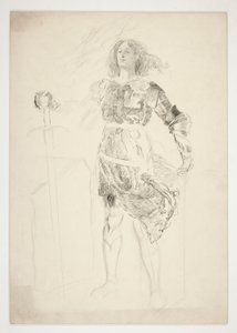 La Pucelle (studie pro .1181) – dějství III, scéna II, král Jindřich VI. (část I) od Edwin Austin Abbey