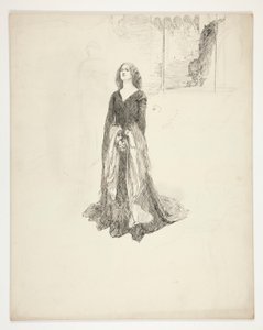 Dáma se sepjatýma rukama, od krále Richarda II od Edwin Austin Abbey