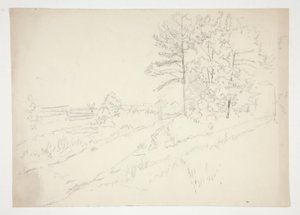 Krajina se silnicí procházející od Edwin Austin Abbey