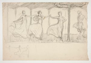 Řada tančících žen - (neidentifikovaná ilustrace) od Edwin Austin Abbey