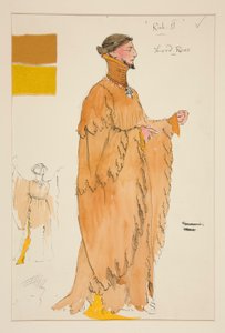 Lord Ross, skica kostýmu pro Henryho Irvinga od Edwin Austin Abbey