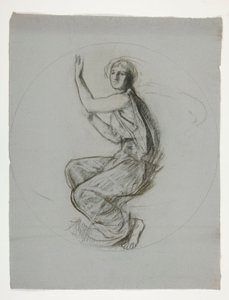 Studie medailonu pro nástěnnou malbu v budově státního kapitolu v Harrisburgu, Pennsylvania, 1902-1911 (dokončil John Singer Sargent) od Edwin Austin Abbey