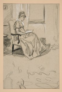 Portrét paní Abbey, čtení od Edwin Austin Abbey