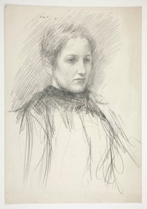 Portrét mladé paní Abbey (?) od Edwin Austin Abbey