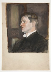 Portrét mladého muže (neznámý hlídač) od Edwin Austin Abbey