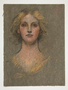 Portrét mladé ženy od Edwin Austin Abbey