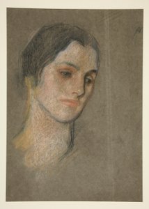 Portrét neznámé ženy od Edwin Austin Abbey