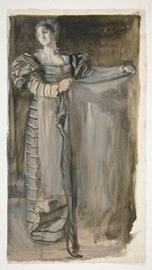 Předběžná studie pro Othella (?) od Edwin Austin Abbey