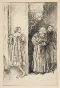 Proteus a Antonio, z dějství I, scéna iii, Dva pánové z Verony od Edwin Austin Abbey