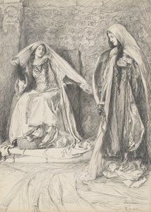 Rebecca a Rowena, ilustrace pro Ivanhoe od Edwin Austin Abbey