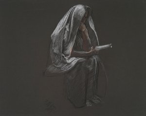 Sedící postava pro od Edwin Austin Abbey