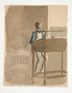 Skica pro Charlese Dickense od Edwin Austin Abbey