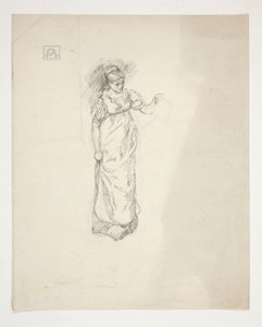Náčrt ženy - neidentifikovaný obrázek od Edwin Austin Abbey