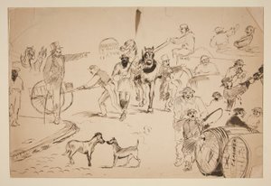 Pouliční scéna od Edwin Austin Abbey