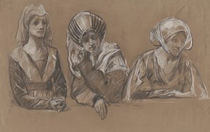 Studie 3 žen pro Royal Exchange. od Edwin Austin Abbey