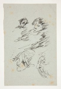 Studie hlav od Edwin Austin Abbey