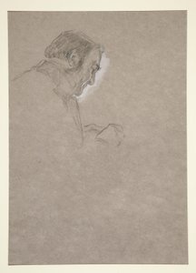 Studie. Arcibiskup Temple korunující král od Edwin Austin Abbey