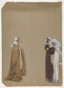 Studie. Tři postavy od Edwin Austin Abbey