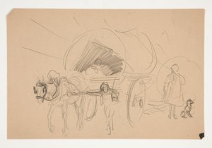 Studie pro .1201 - ilustrace pro Olivera Goldsmitha od Edwin Austin Abbey