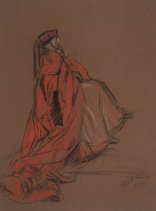 Studie pro kardinála Woolseyho pro proces s Catherine od Edwin Austin Abbey