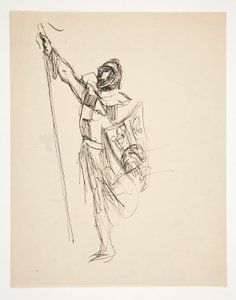 Studie pro křižáky, kteří pozorují Jeruzalém (olejomalba) od Edwin Austin Abbey