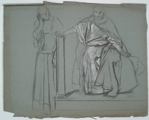 Studie pro krále a doprovod v Hamletovi od Edwin Austin Abbey