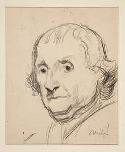 Study for Smith?: skica pro nástěnnou malbu pro budovu státního kapitolu v Harrisburgu, Pennsylvania, 1902-1911 (dokončil John Singer Sargent) od Edwin Austin Abbey