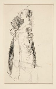 Studium pro výchovu Isabelly (olejomalba) od Edwin Austin Abbey