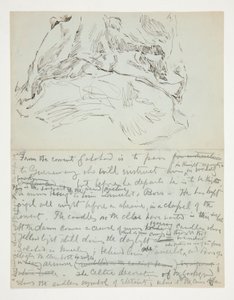 Studie pro The Quest of the Holy Grail (série patnácti obrazů pro Boston Public Library, dokončena v roce 1901): studie drapérie od Edwin Austin Abbey