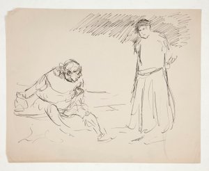 Studie k neidentifikované Shakespearově hře od Edwin Austin Abbey