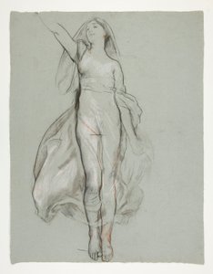 Studie pro ústřední postavu v od Edwin Austin Abbey