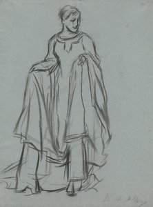 Study for draped female, figure study for The Quest of the Holy Grail (series of 15 paintings for the Boston Public Library, completed in 1901)   1334657   cs       czech Successfully Translated  Original: De Zeeslag voor Katwijk (linkerblad), 1653 Transla od Edwin Austin Abbey