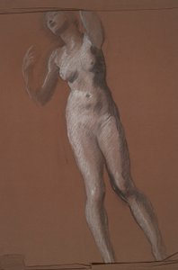 Studie na postavu 15:00 in od Edwin Austin Abbey