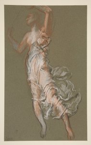 Studie na postavu 15:00 in od Edwin Austin Abbey
