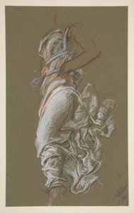 Studie pro postavu 7 hodin ráno od Edwin Austin Abbey