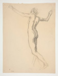 Studie pro postavu 8 hodin ráno od Edwin Austin Abbey
