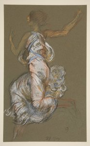 Studie pro postavu 9 hodin ráno od Edwin Austin Abbey