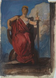 Studie pro postavu Génia z Pensylvánie v od Edwin Austin Abbey