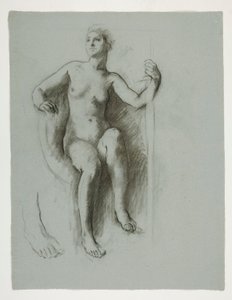 Studie pro postavu Génia státu, v od Edwin Austin Abbey