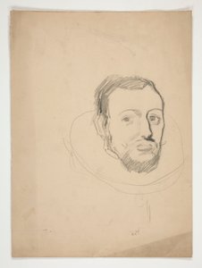 Studie pro hlavu muže: skica nástěnné malby pro budovu státního kapitolu v Harrisburgu v Pensylvánii, 1902-1911 (dokončil John Singer Sargent) od Edwin Austin Abbey
