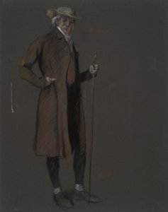 Studie k postavě Johna Bartrama, in od Edwin Austin Abbey