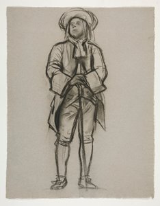 Studie pro postavu Penna(?) nebo Franklina(?) pro nástěnnou malbu v budově státního kapitolu v Harrisburgu v Pensylvánii, 1902-1911 (dokončil John Singer Sargent) od Edwin Austin Abbey