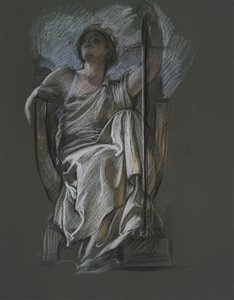 Studie k postavě Génia z Pensylvánie v od Edwin Austin Abbey