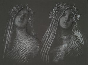Studie pro hlavu Blanchefleur pro od Edwin Austin Abbey