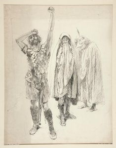 Studie k neidentifikované Shakespearově hře od Edwin Austin Abbey