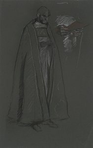 Studie biskupa pro korunovaci Edwarda VII od Edwin Austin Abbey