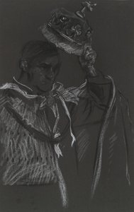Studie Peera pro korunovaci Edwarda VII od Edwin Austin Abbey