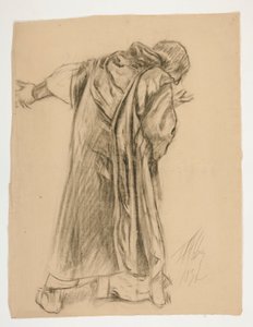 Studie sira Galahada pro jednu z nástěnných maleb z The Quest of the Holy Grail (série patnácti obrazů pro Boston Public Library, dokončena v roce 1901) od Edwin Austin Abbey