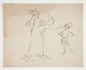 Studie dvou postav, z lásky od Edwin Austin Abbey